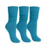AWS/American Made Slouchy Scrunch Cotton Slouch Socks for Women Shoe Size 5 to 10 (Capri, 3 Pairs) view 1