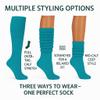 AWS/American Made Slouchy Scrunch Cotton Slouch Socks for Women Shoe Size 5 to 10 (Capri, 3 Pairs) view 4
