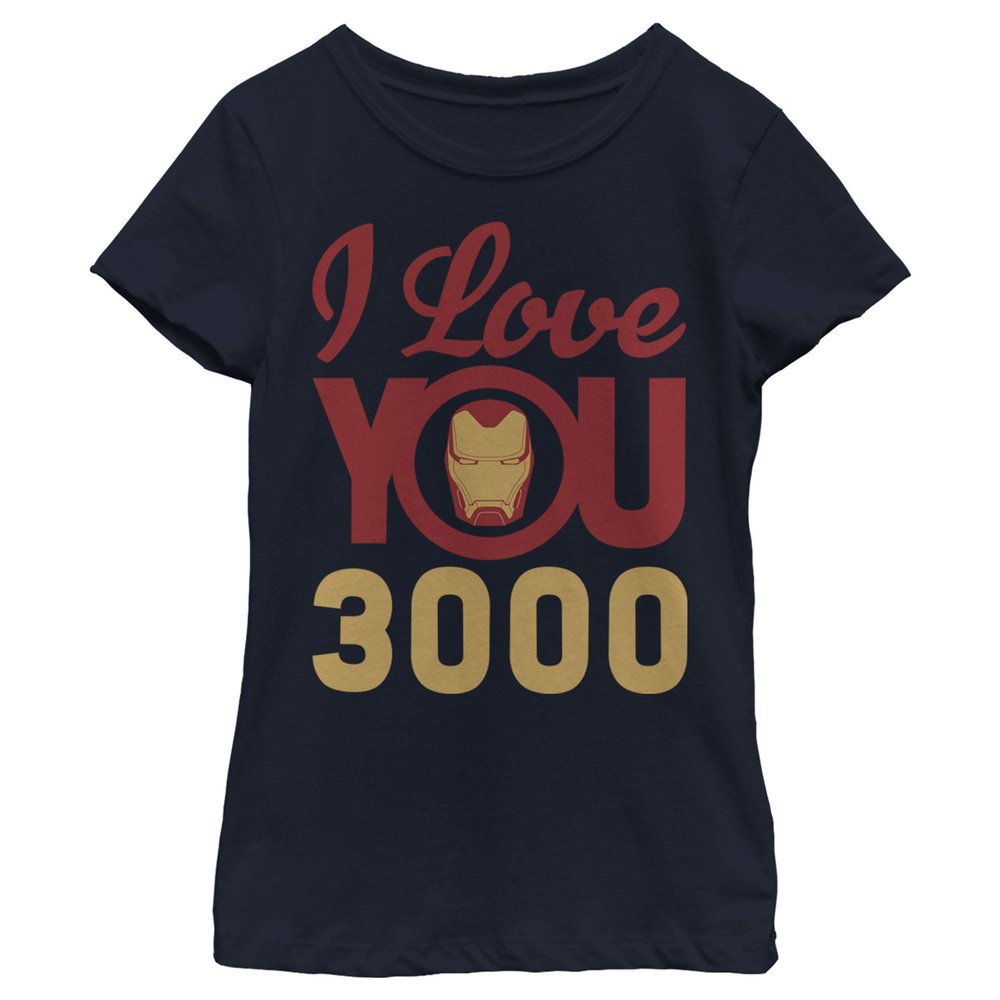 Fifth Sun girls Marvel 3000 Icon Face Short Sleeve Tee T Shirt, Navy Blue, X-Small US