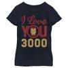 Fifth Sun girls Marvel 3000 Icon Face Short Sleeve Tee T Shirt, Navy Blue, X-Small US view 1
