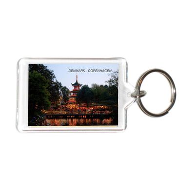 Denmark Danish Acrylic Keychains KeyRings Holders (1 Piece, Style: Copenhagen #DEN8)
