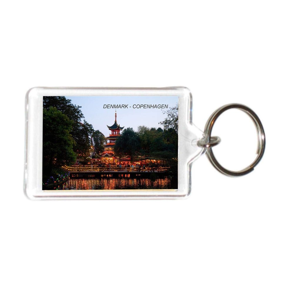 Denmark Danish Acrylic Keychains KeyRings Holders (1 Piece, Style: Copenhagen #DEN8)