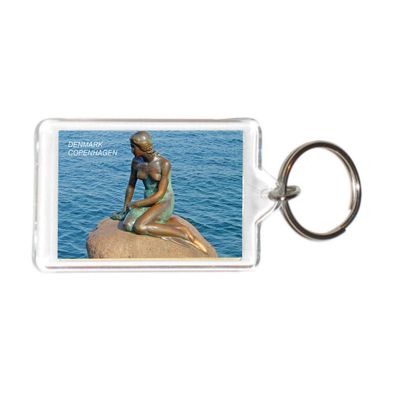 Denmark Danish Acrylic Keychains KeyRings Holders (12 Piece, Style: Copenhagen #DEN9)