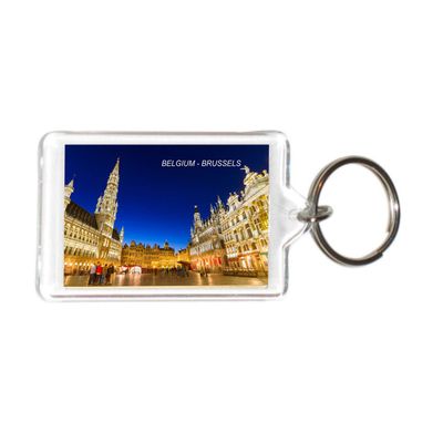 Belgium Belgian Acrylic Keychains KeyRings Holders (12 Piece, Style: Brussels #BEL11)