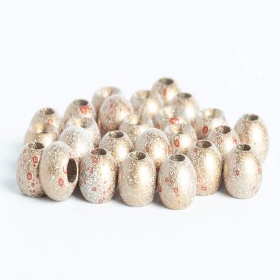 Blue Wing Olive Tungsten Beads for Fly Tying - 100 Pack (Mottled Tan, 3.2 mm (1/8"))