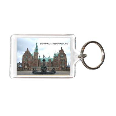 Denmark Danish Acrylic Keychains KeyRings Holders (1 Piece, Style: Frederiksborg #DEN19)