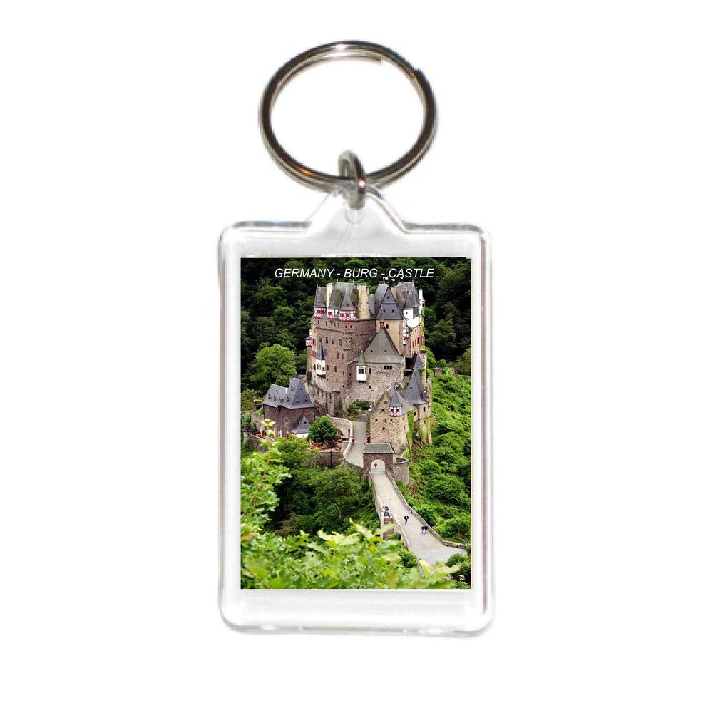 Germany German Deutschland Acrylic Keychains KeyRings Holders Grp 1 (12 Piece, City: BURG-CASTLE #GER18)