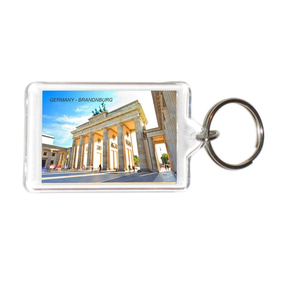 Germany German Deutschland Acrylic Keychains KeyRings Holders Grp 1 (1 Piece, City: BRANDNBURG #GER29)