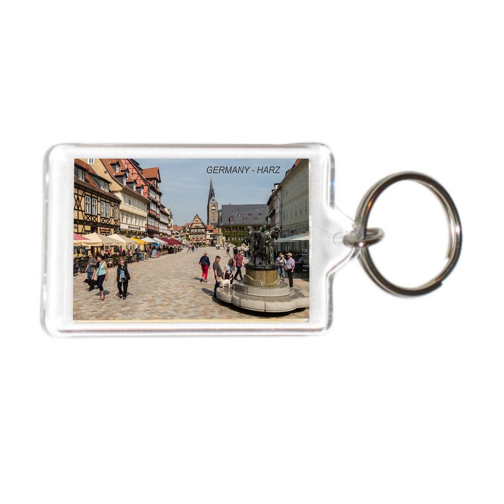 Germany German Deutschland Acrylic Keychains KeyRings Holders Grp 3 (12 Piece, City: HARZ #GER64)