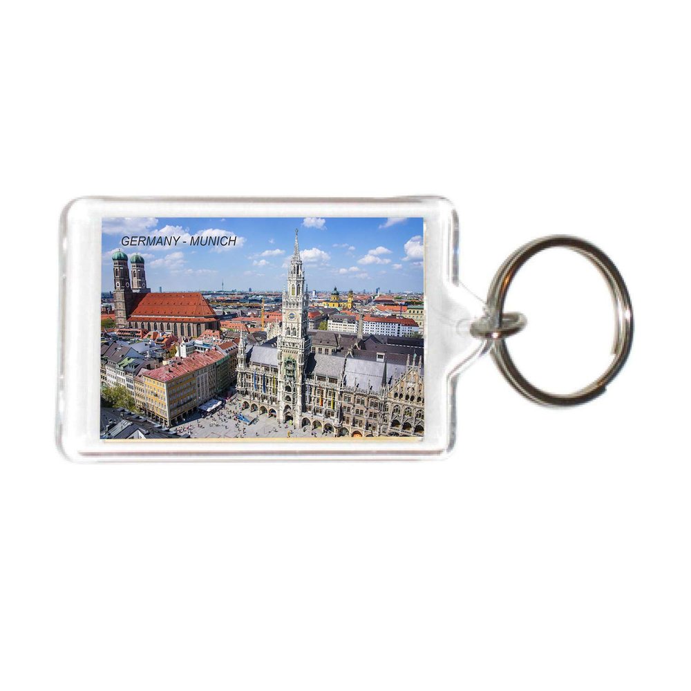 Germany German Deutschland Acrylic Keychains KeyRings Holders Grp 2 (1 Piece, City: MUNICH #GER42)