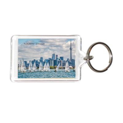 Canada Canadian Ontario Toronto Acrylic Keychains KeyRings Holders (12 Piece, City: CANADA #TOR8)