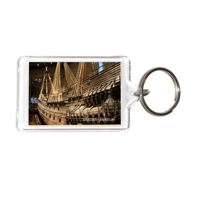 Sweden Swedish Acrylic Keychains KeyRings Holders (3 Piece, City: MUSEUM #SWE5)