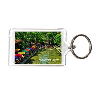Texas USA United States Acrylic Keychains KeyRings Holders (3 Piece, Style: San Antonio #SA8)