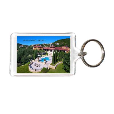 Texas USA United States Acrylic Keychains KeyRings Holders (3 Piece, Style: San Antonio #SA12)