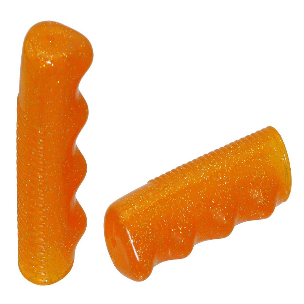 Alta Bicycle Mini Lowrider Sparkle Flake Bicycle Grips, Multiple Colors. (Orange)