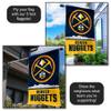 Denver Nuggets Pickaxe Logo Double Sided House Banner Flag view 4