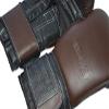 Japanese-Style Training Boxing Gloves 2.0 - Drum Dyed Dark Brown/Black Palm, 16oz Hook&Loop view 2