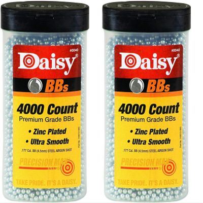 Daisy Ammunition and CO2 40 4000 ct BB Bottle, 2 Pack