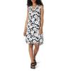 Amazon Essentials Women's Sleeveless Woven Shift Dress, Black White Abstract Floral, X-Small view 1