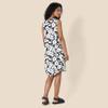 Amazon Essentials Women's Sleeveless Woven Shift Dress, Black White Abstract Floral, X-Small view 3