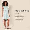 Amazon Essentials Women's Sleeveless Woven Shift Dress, Aqua Blue Poppy, Medium view 2