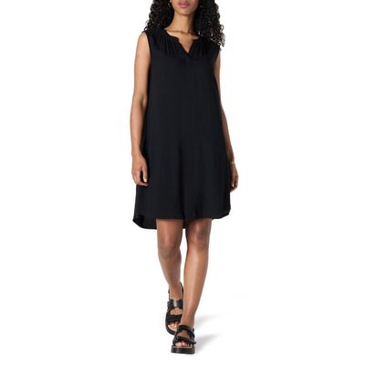 Amazon Essentials Women's Sleeveless Woven Shift Dress Shirt, -Black, Small