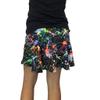 Splatter Print Flutter Style Golf/Tennis Skort/Skirt - Made in USA (Large) Rainbow view 2