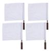 4pcs Soccer Linesman Referee Flags Metal Pole Foam Handle for Football (White) view 1