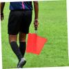 4pcs Soccer Linesman Referee Flags Metal Pole Foam Handle for Football (Red) view 3