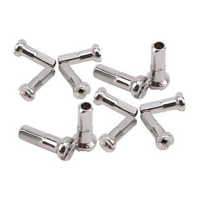 AKOAK 12 Pcs Mountain Bike Color Spoke Cap, Wheel Spoke Nipple Decoration Mountain Road Bike 14G, Bicycle Spoke Accessories (Silver)