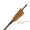 Obert 12pcs Archery Pure Carbon Arrows Wood Grain Shaft for Recurvebow Compoundbow Longbow 28 Inch Spine 400/500 with 4" Real Feathers for Hunting Practice (Spine400) view 2