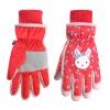 Azarxis Kid Snow Ski Winter Gloves Children Waterproof Cold Weather Warm Mittens (Red, M (7-9 Years Old)) view 1