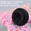 Azarxis Kid Snow Ski Winter Gloves Children Waterproof Cold Weather Warm Mittens (Red, M (7-9 Years Old)) view 3