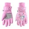 Azarxis Kid Snow Ski Winter Gloves Children Waterproof Cold Weather Warm Mittens (Pink, S (4-6 Years Old)) view 1