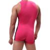 YOOBNG Men's Tank Top One Piece Wrestling Singlet Bodysuit Jumpsuit Leotard Mini Boxer Briefs Underwear view 2