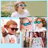 JUSLINK Toddler Sunglasses, Polarized Flexible Kids Sunglasses for Girls Boys and Baby Age 2 to 10 (Pink+Black) view 3