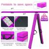 FC FUNCHEER 8FT Folding Balance Beam -Gymnastics Floor Beam - Gymnastics Equipment- Anti-Slip Bottom - Suede Cover - Carry Bag for Kids/Adults Home & Gym Center view 2