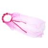 LIUCM Girls Little Princess Hairband Tulle Bridal Veils Flowers Garland Wedding Party Wreath Headband(Rose red) view 2