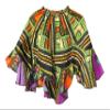 RaanPahMuang Girls Wild Flowing Dashiki Patch Skirt 3/4 Capri Length Elastic Waist, 6 Years-7 Years, Purple view 1