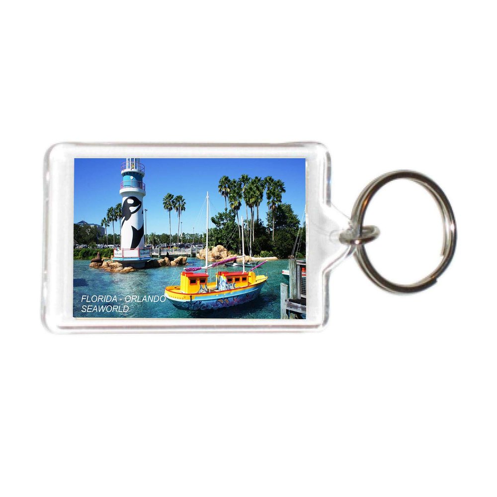 Florida USA United States Acrylic Keychains KeyRings Holders (1 Piece, Style: Orlando SeaWorld #FL25)