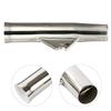Amarine Made 4-Pack Stainless Fishing Rod Holder Angeled and Flared with Liner - 1/3" Coped Blade, 1-3/4" Inner Diameter White Liner view 3