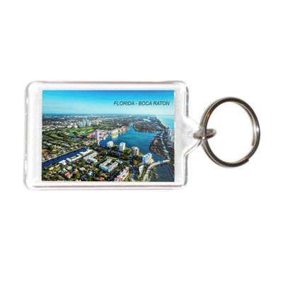 Florida USA United States Acrylic Keychains KeyRings Holders (1 Piece, Style: Boca Raton #FL44)