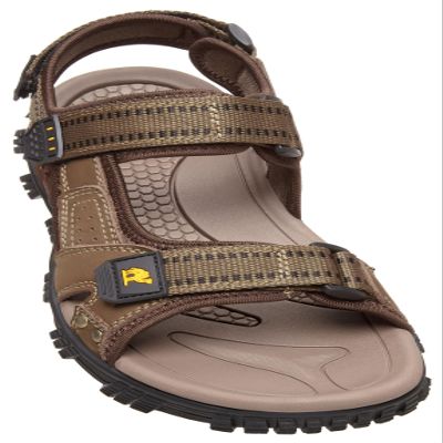 CAMEL CROWN Men's Water Sandals Waterproof Arch Support Hiking Sandals Comfort Leather Sandals Adjustable Athletic Outdoor Sandals for Summer Beach Trail Walking Khaki/Green 12