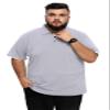 Aiyino Men's Big and Tall Classic Fit Short Sleeve Solid Soft Cotton Polo Shirt 3XL Light Grey view 1