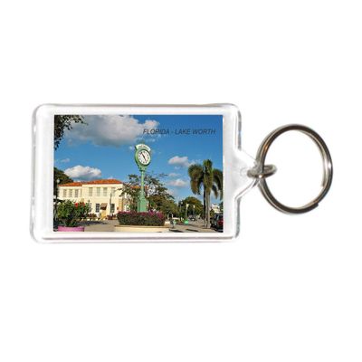 Florida USA United States Acrylic Keychains KeyRings Holders (1 Piece, Style: Lake Worth #FL81)