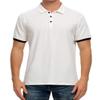 Aiyino Men's Big and Tall Classic Fit Short Sleeve Solid Soft Cotton Polo Shirt 2XL White view 2