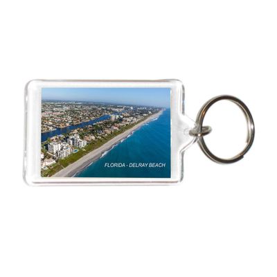 Florida USA United States Acrylic Keychains KeyRings Holders (1 Piece, Style: Delray Beach #FL106)