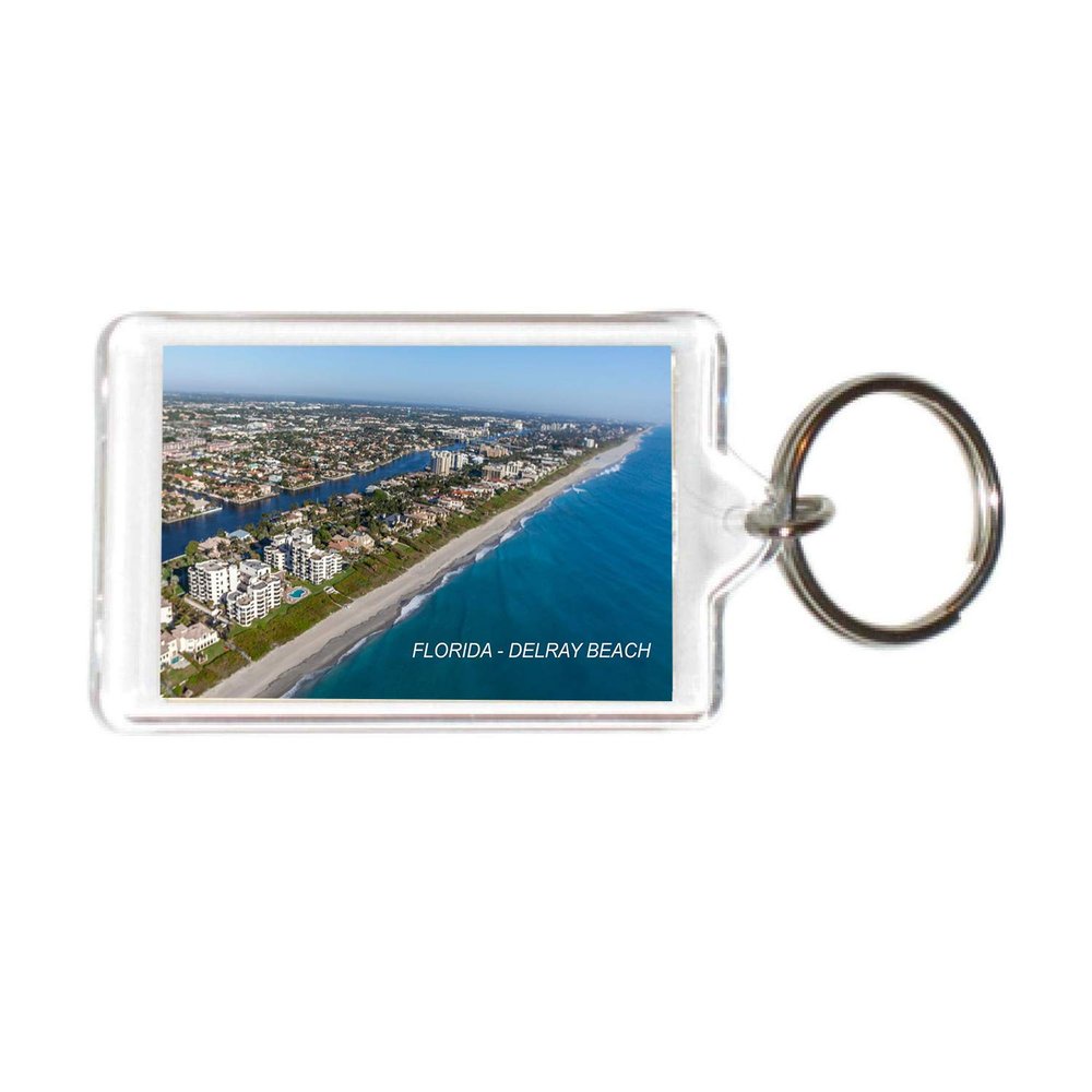 Florida USA United States Acrylic Keychains KeyRings Holders (1 Piece, Style: Delray Beach #FL106)
