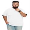 Aiyino Men's Big and Tall Classic Fit Short Sleeve Solid Soft Cotton Polo Shirt 5XL White view 1
