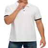 Aiyino Men's Big and Tall Classic Fit Short Sleeve Solid Soft Cotton Polo Shirt 5XL White view 3